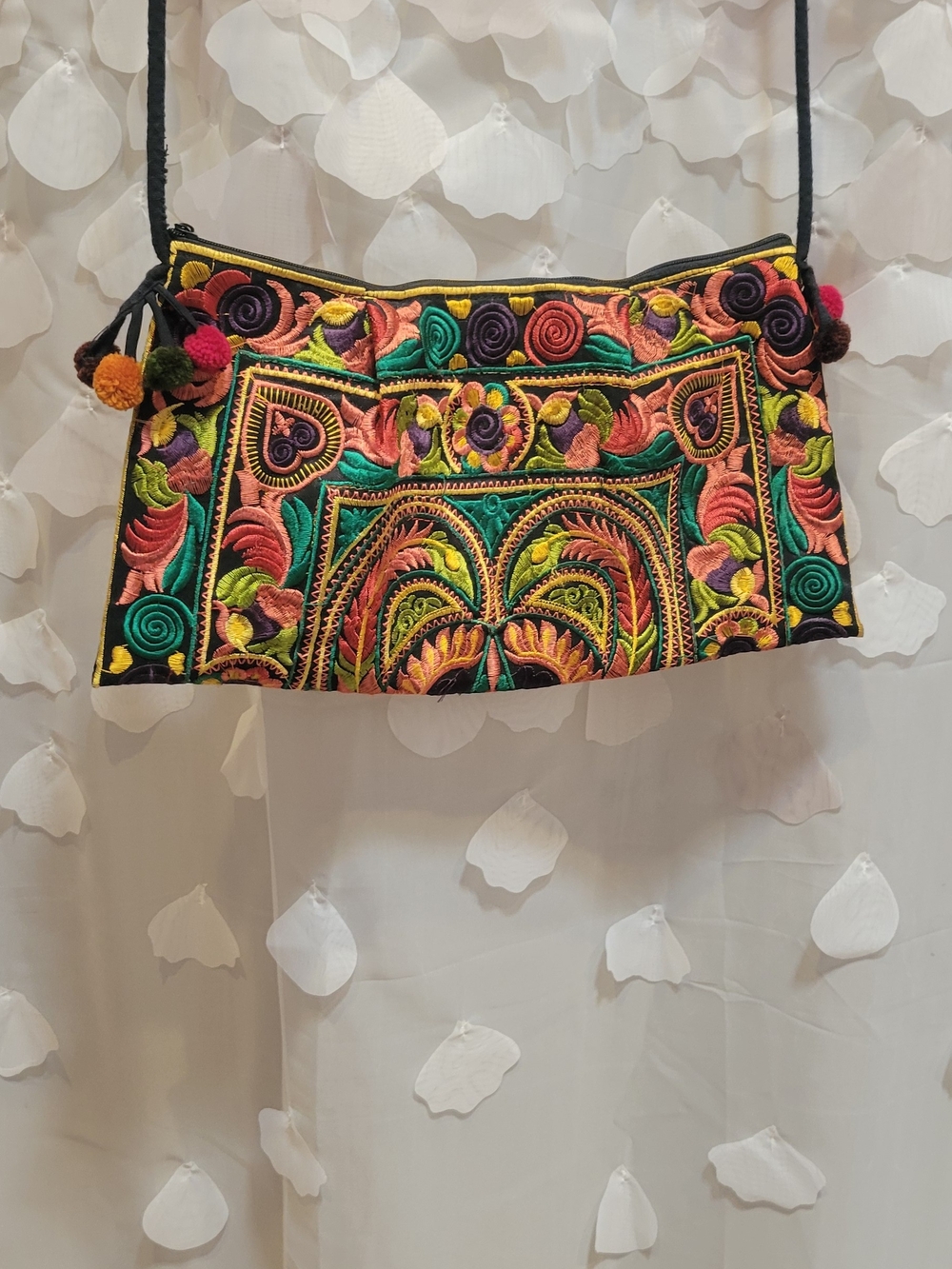 Embroidered Multicolor Crossbody Bag